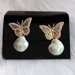 Baublebar Crystal Wings Butterfly Earrings  BRAND NEW WITH TAGS